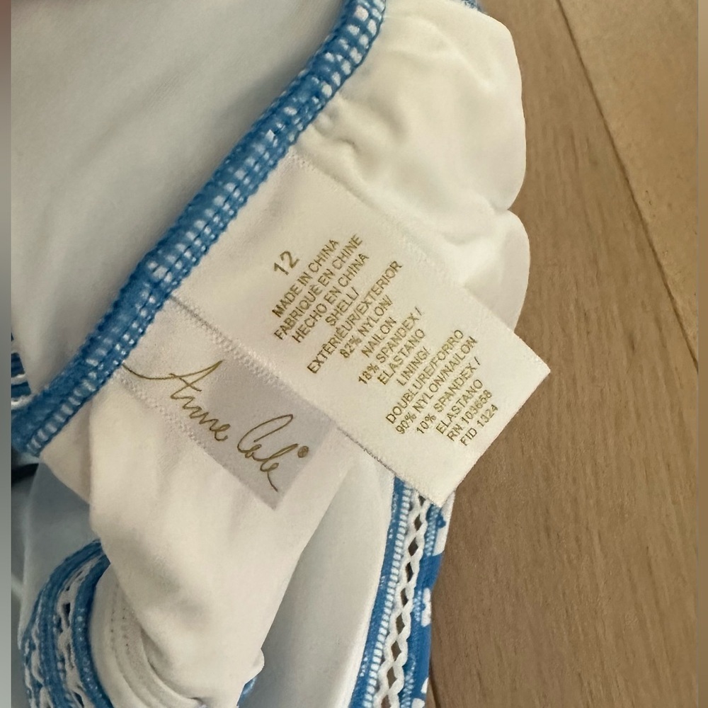 Anne Cole Blue Floral One Piece Swimsuit - Picture 6 of 11